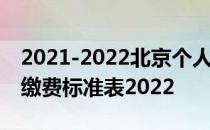 2021-2022北京个人社保缴费多少 北京社保缴费标准表2022 