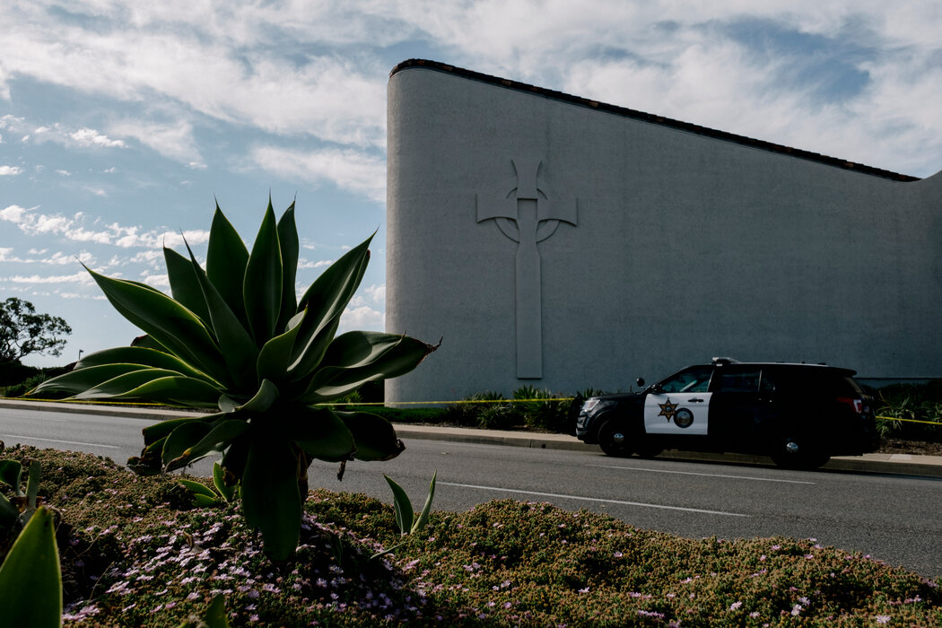 加利福尼亚州拉古纳伍兹的日内瓦长老会教堂，枪击案发生时，尔湾台湾长老会教堂的成员正在那里聚会。